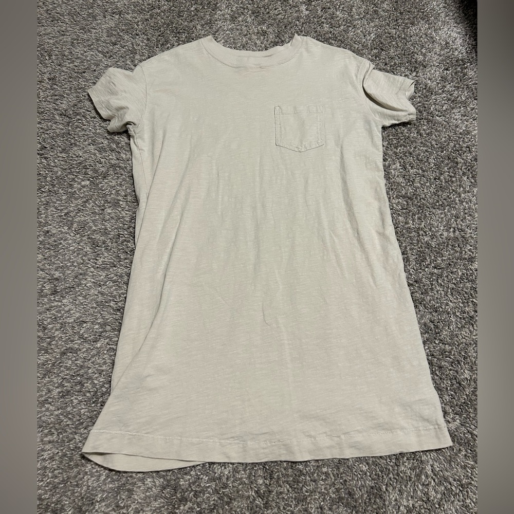 Cream colored t-shirt dress